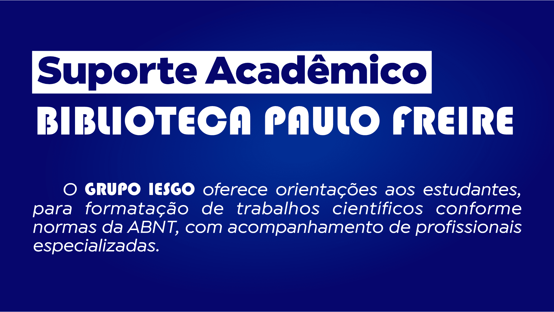 Suporte 2 - Biblioteca IESGO